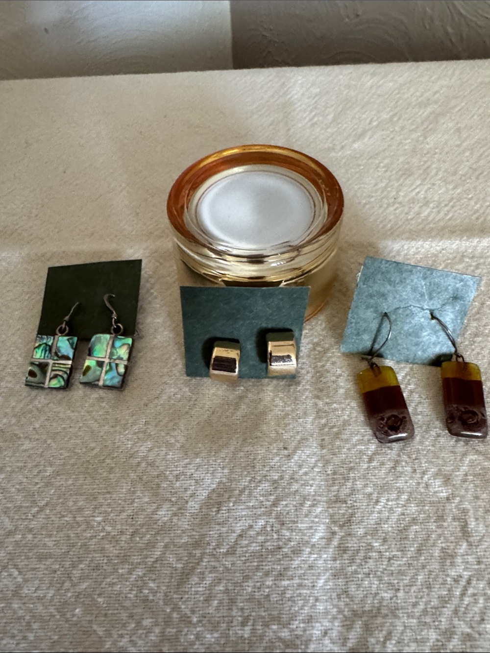 Assorted Statement Earrings with Decorative Glass Jar